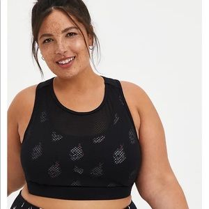 Torrid flaming skull mesh sports bra NWT